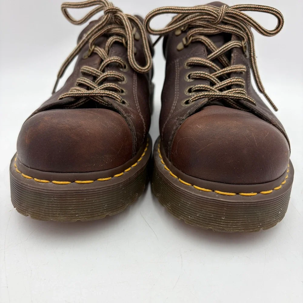 Vintage Dr. Doc Martens Brown Shoes Leather Oxford Y2K 90s Men 12 Lug 10940 Work